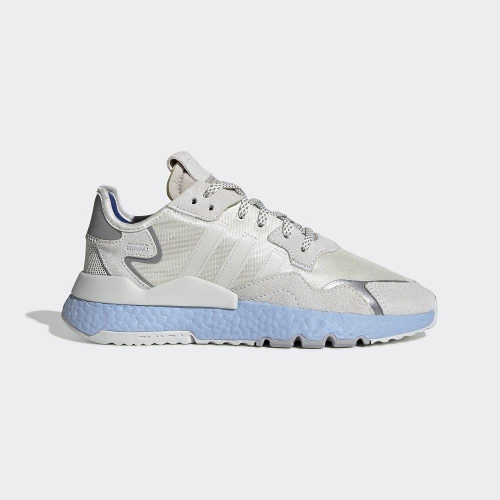 Originals Adidas Nite Jogger Dama Romania - Albi/Albastri EE5910